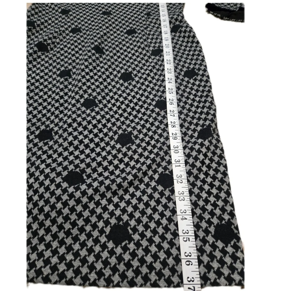 Talbot Chic Black and Gray Houndstooth Sheath Dress Size 6 - Picture 6 of 7